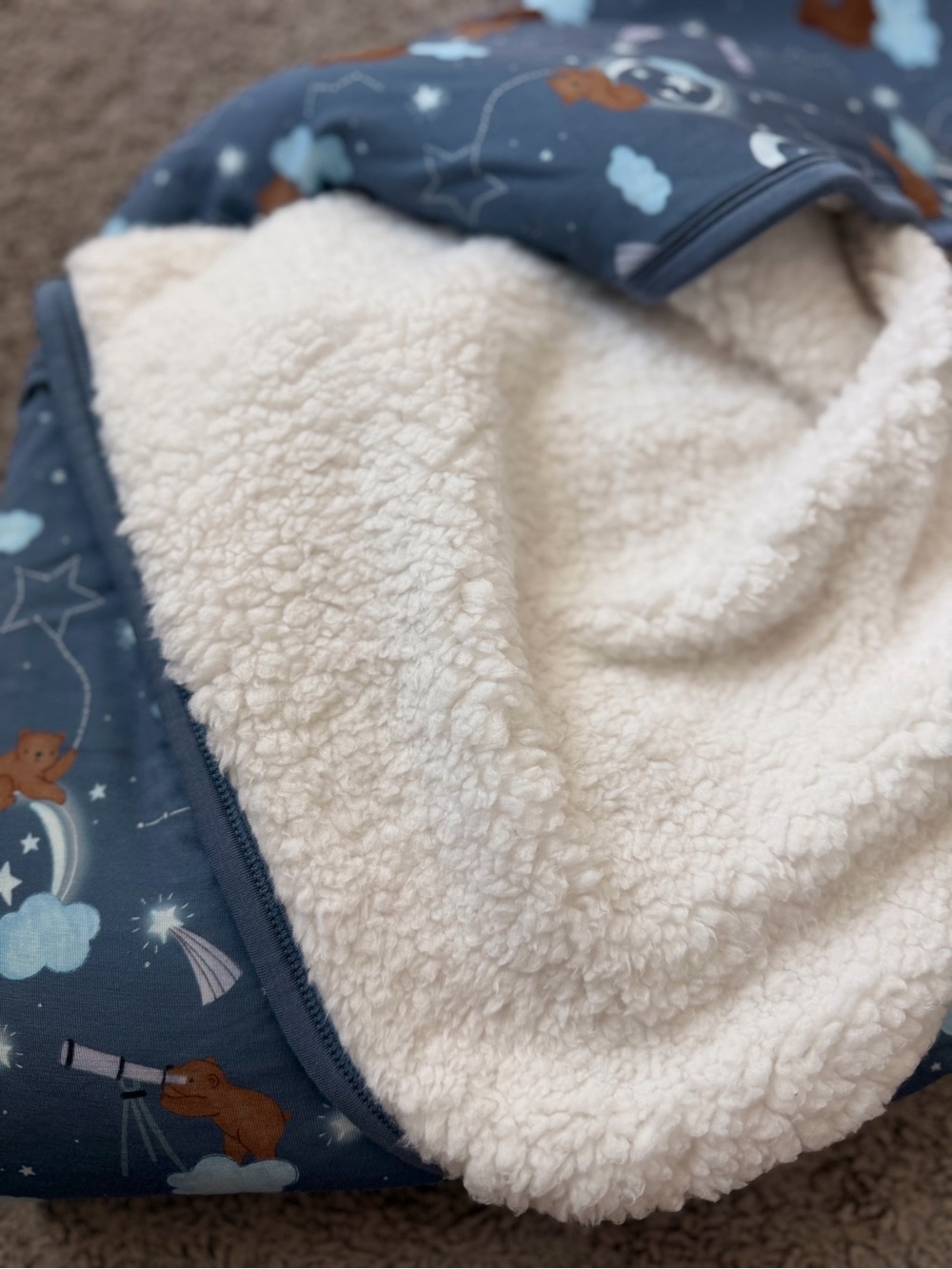LAST CHANCE* Little Sleepies Bear Constellation Fleece Mini Cloud Blanket - Picture 2 of 2